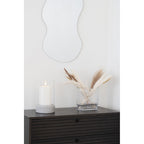 Hurricane Candle Holder - Grijs keramisch/glas, 16x16x25,5 cm