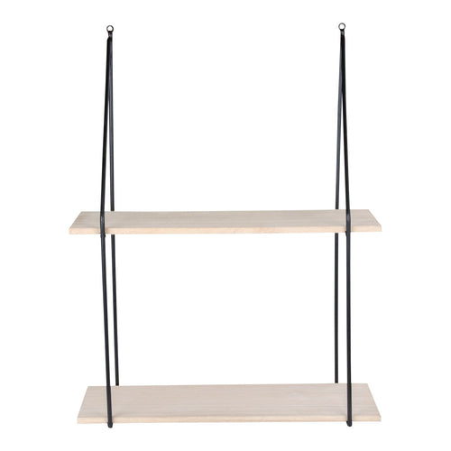 aag Plank - Staal, Paulownia, Zwart/Natuurlijk - 55x21x72 cm