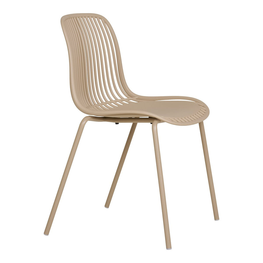 Branson Garden stoel - zand, stapelbaar, 55x46,5x82 cm - set van 4