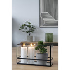 Hurricane Kaarshouder - Zwart, Glas, Metaal, 30x12x15cm