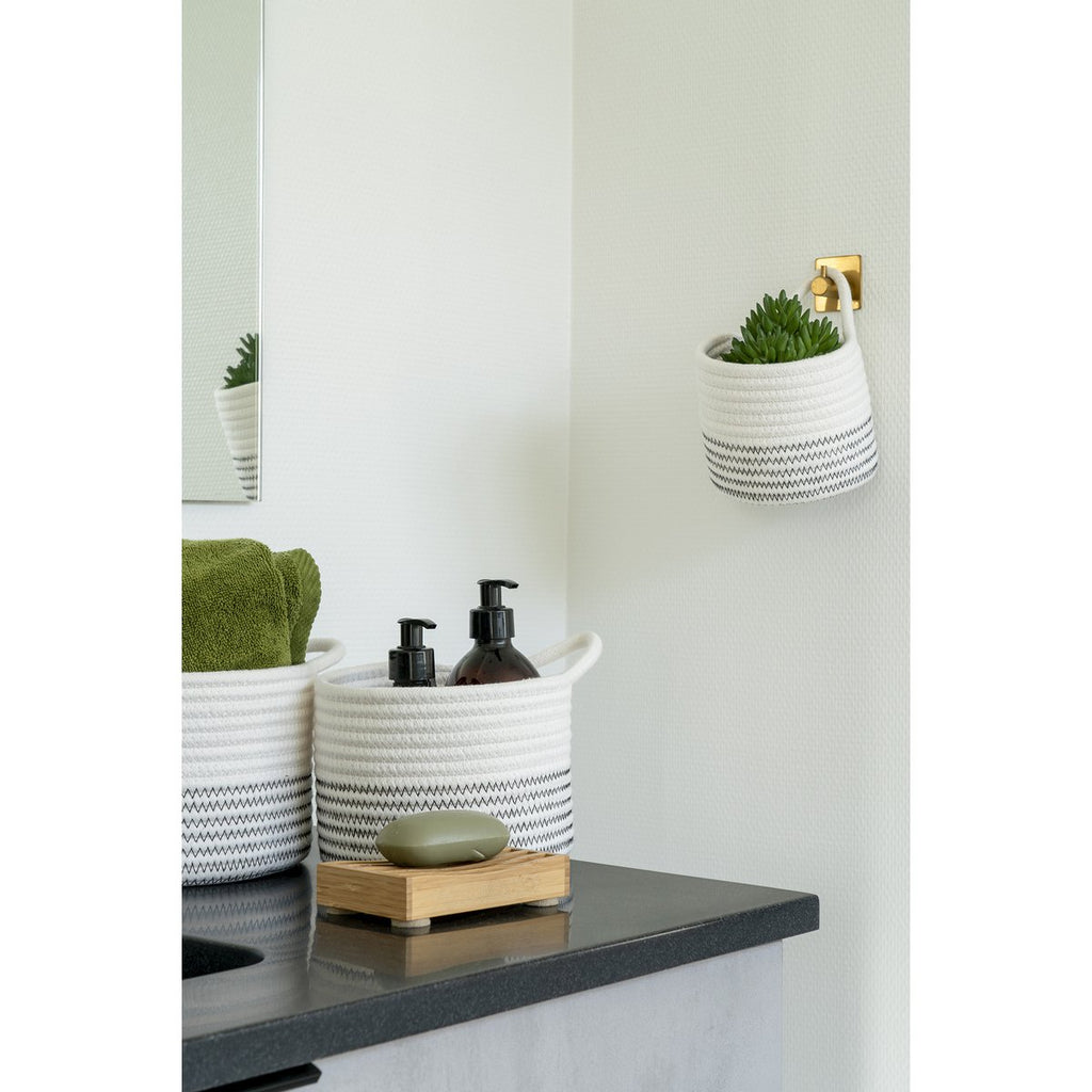 Algar Manden - Katoen, Wit/Grijs - Set van 3