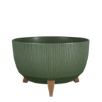 Doppio Bloempot op Poten - H21 x Ø40 cm - Polypropyleen - FSC Mix - Groen