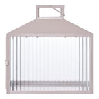 Lucca Lantern - Beige/grijs, metaal/glas, 26,5x13x26,5 cm