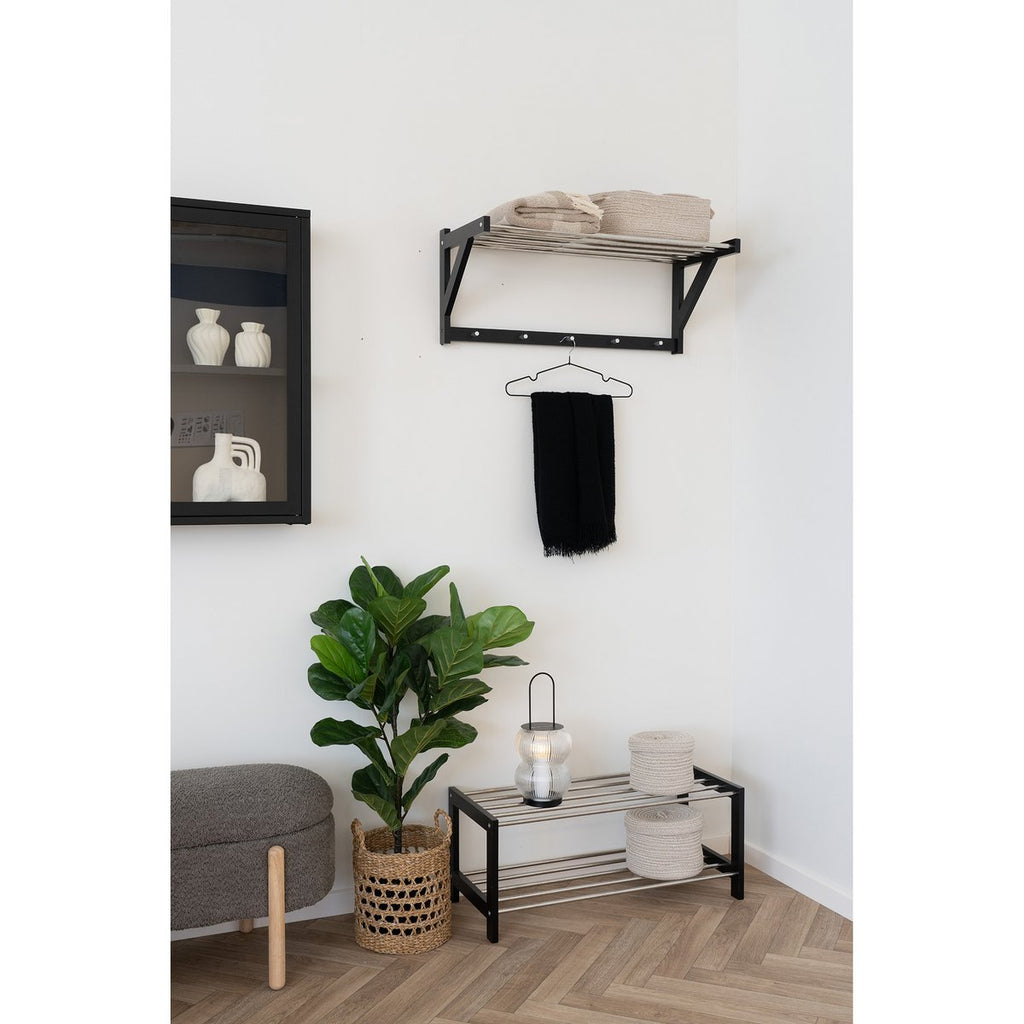 Lucena Lantaarn - Zwart, Metaal/Glas, 16x16x36 cm