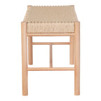 Abano Bank - Natuurlijk, populierenhout, papieren koord, 35x80x45cm