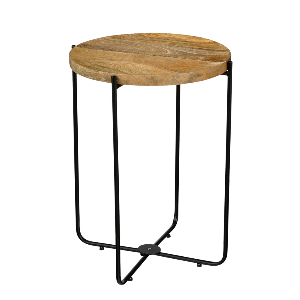 Armando Bijzettafel - H45 x Ø36 cm - FSC 100% Mangohout - Bruin