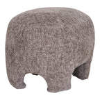 Nazare Pouf - Beige, polyester/schuim/multiplex, 53x41x38 cm