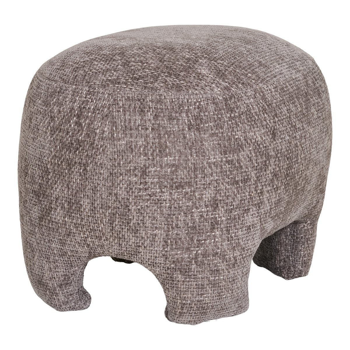 Nazare Pouf - Beige, polyester/schuim/multiplex, 53x41x38 cm