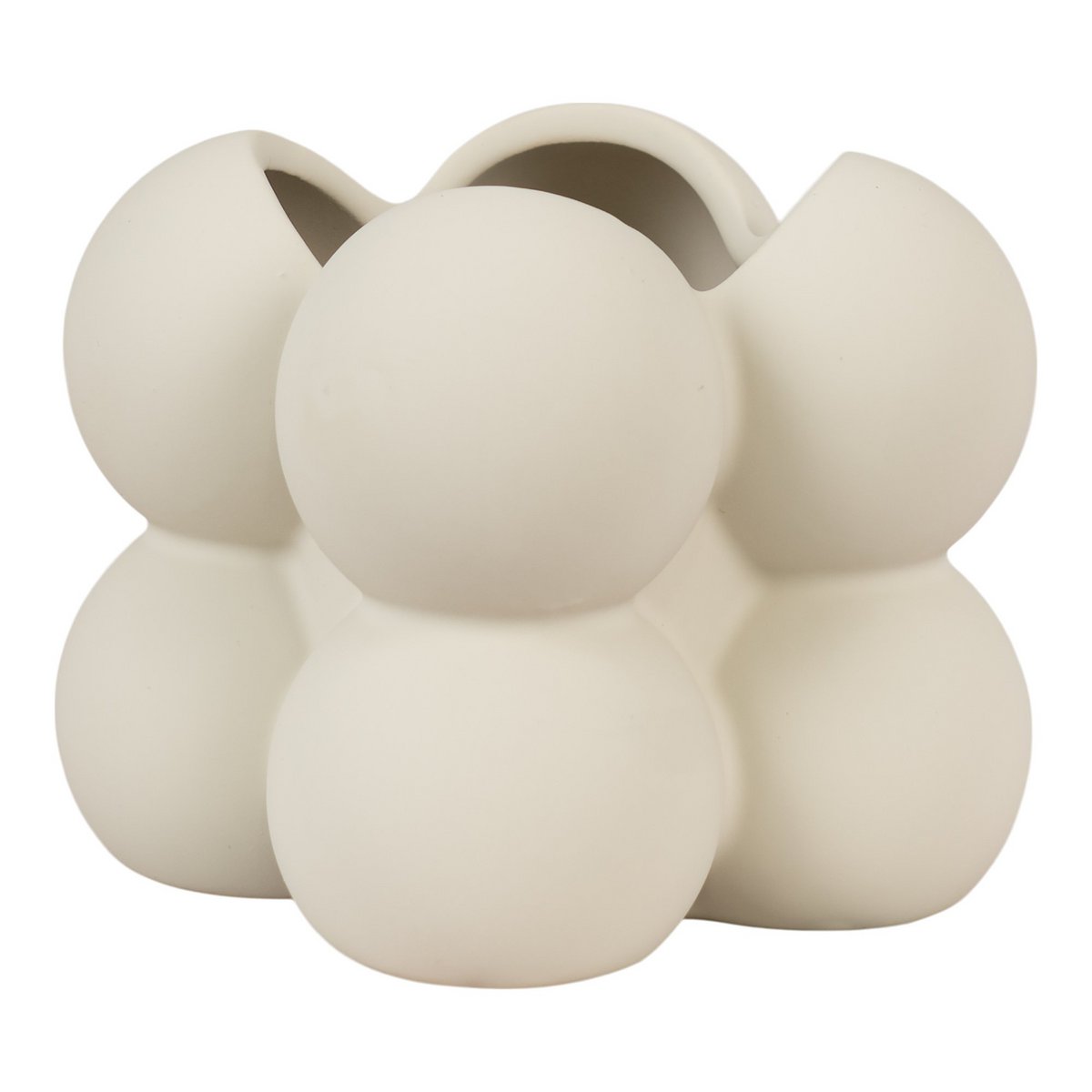 Bloempot - Grijs, Keramiek, 9x9x8cm