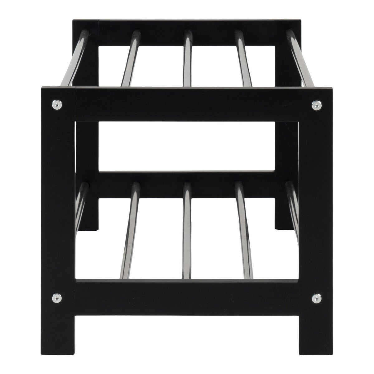 Padova Schoenenrek - Zwart, Populier/Staal, 78x34x32 cm