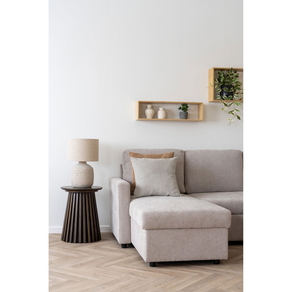 Ember Wandplank - Naturel, Bamboe, 70x15x19,5 cm