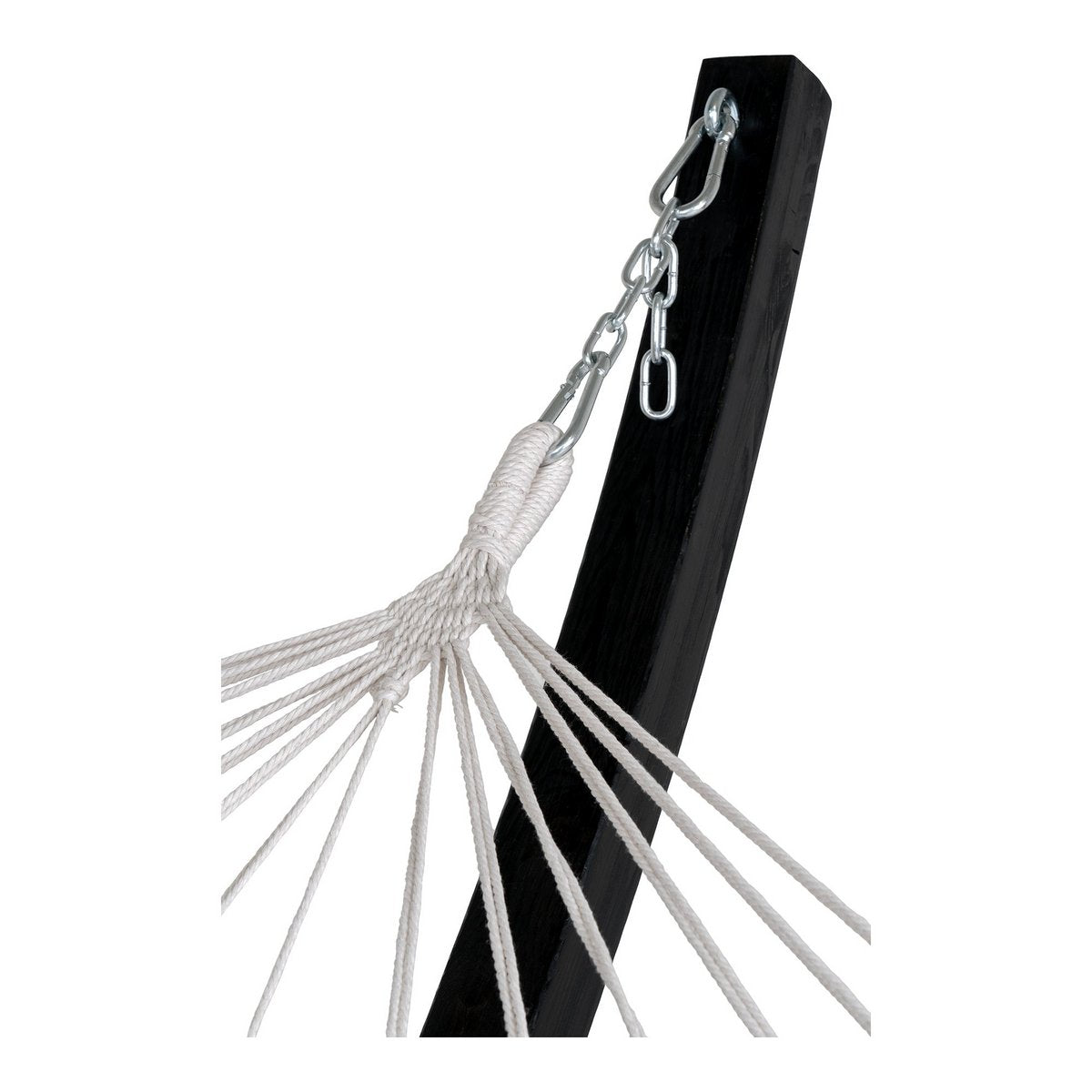 Tripoli Hangmat - Grijs/Zwart, Polyester/Katoen, Lariks, 320x120x120cm