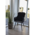 Lamsleer - Echt lamsleer, Zwart - 50x85 cm