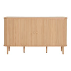 Nikko Side Board - Natural, MDF/Pine, 140x40x79 cm