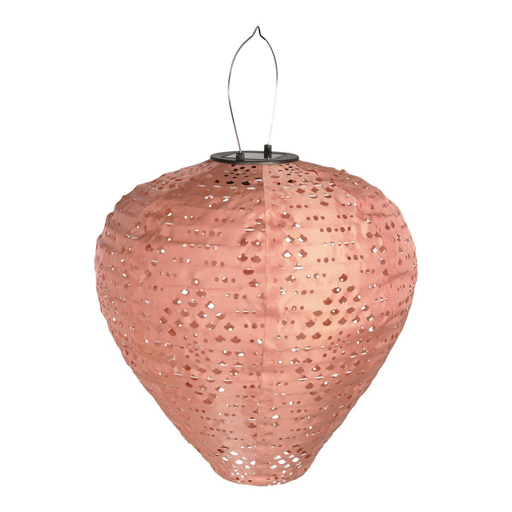 Greatham LED-lantaarn - Roze, oplaadbare zonne-lantaarn, 30x30x34 cm