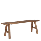 Bold Houten Bankje - L108 x B20 x H37 cm - Gerecycled Hout - Bruin