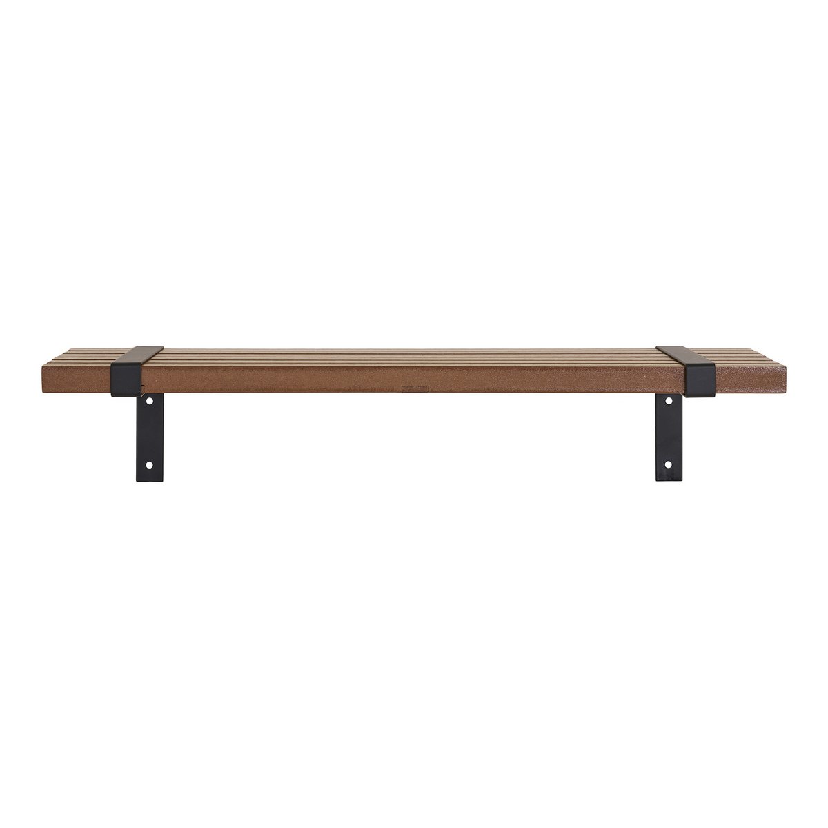 Luxor wandplank - Natuurlijk/zwart, MDF/Ash -fineer/metaal, 50x15x10 cm