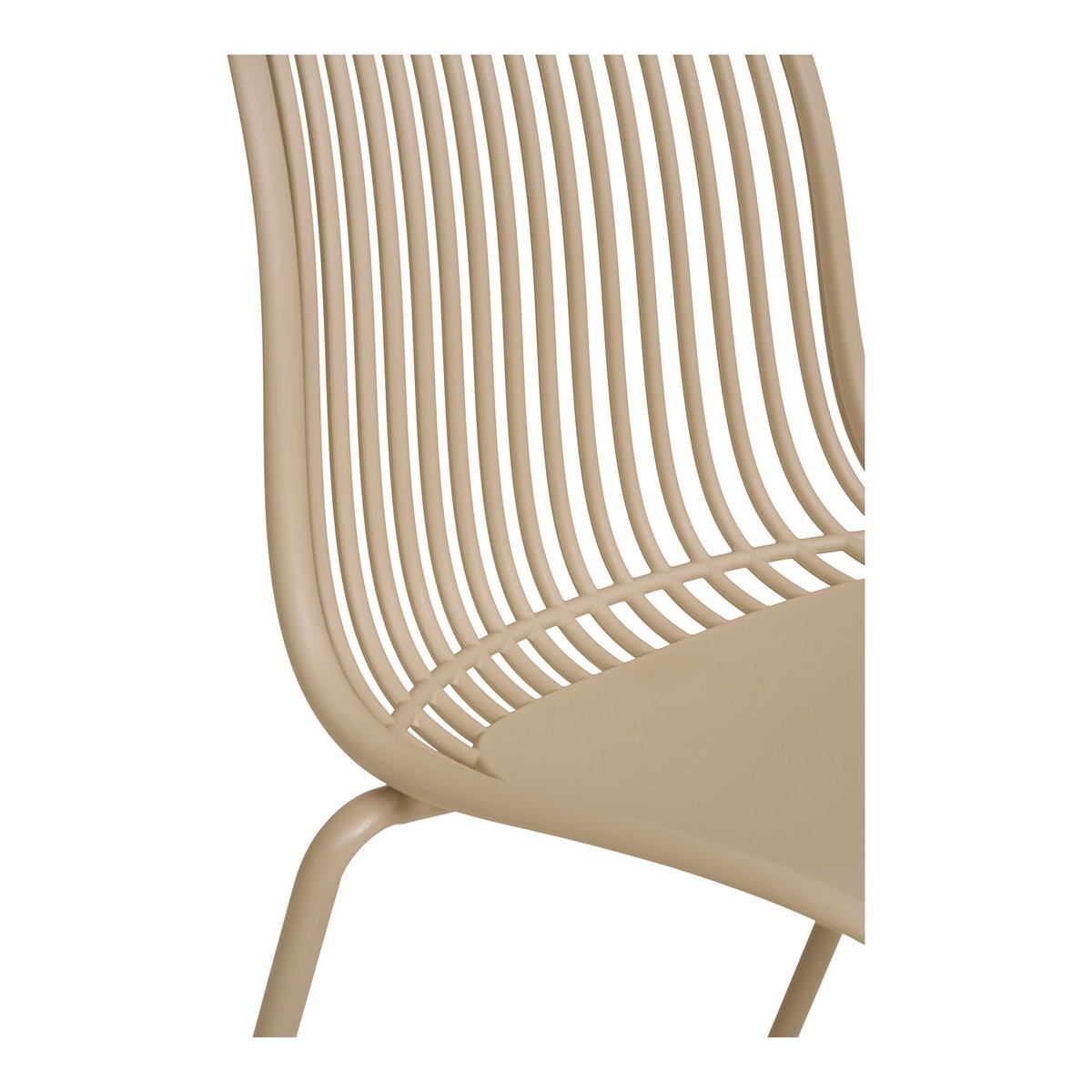 Branson Garden stoel - zand, stapelbaar, 55x46,5x82 cm - set van 4