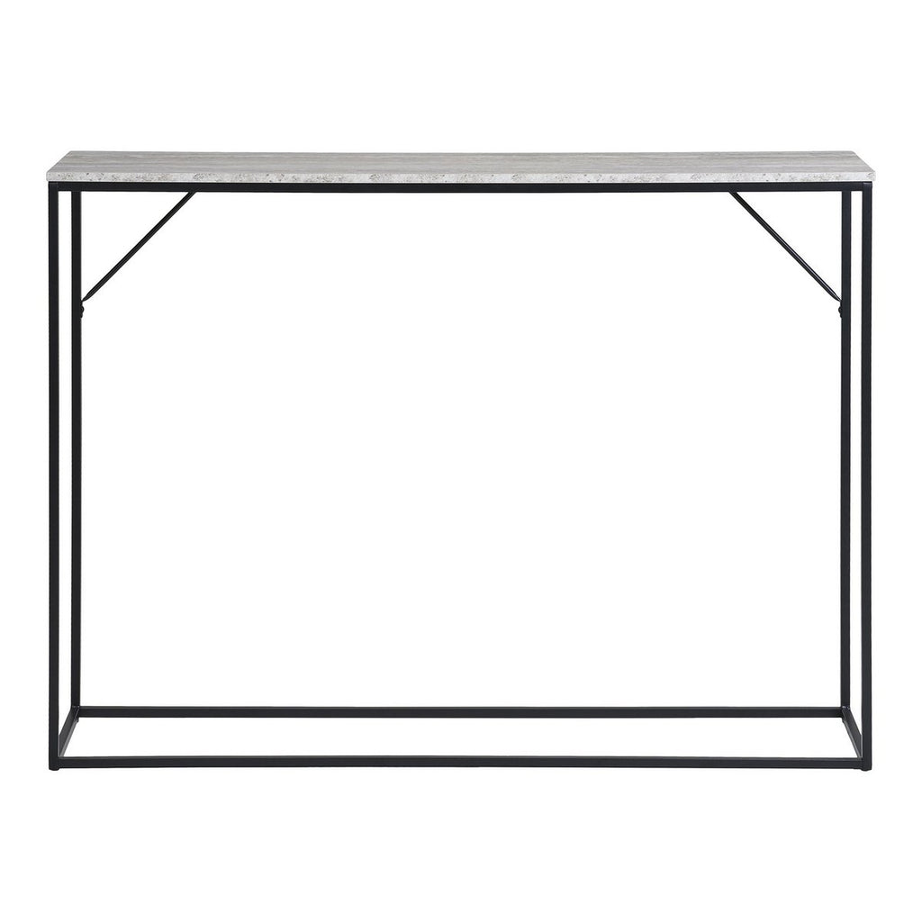 Vita Consoletafel - travertijnlook, zwart, 110x26x80cm