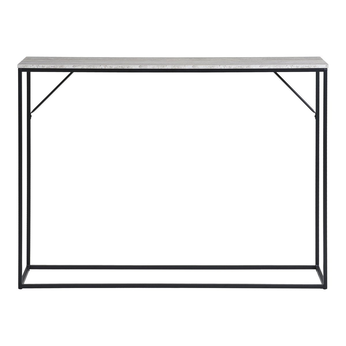 Vita Consoletafel - travertijnlook, zwart, 110x26x80cm