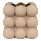 Bloempot - Bloempot in keramiek, bruin, 13,5x13,5x13 cm