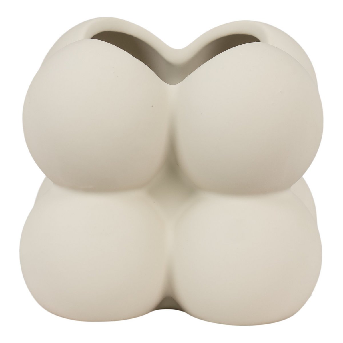 Bloempot - Grijs, Keramiek, 9x9x8cm