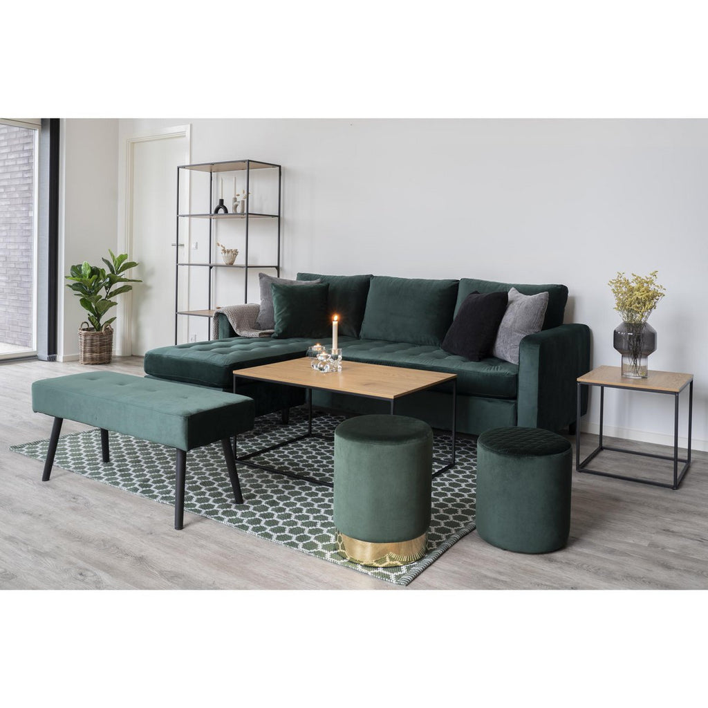 Vita Salontafel - eikenlook, zwart, 60x90x45cm