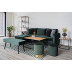 Vita Salontafel - eikenlook, zwart, 60x90x45cm