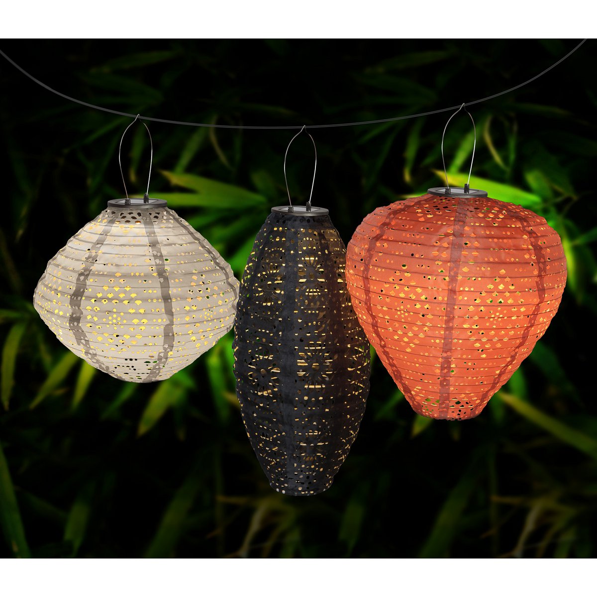 Foxdale LED-lantaarn - Grijze, oplaadbare zonne-lantaarn, 20x20x40 cm