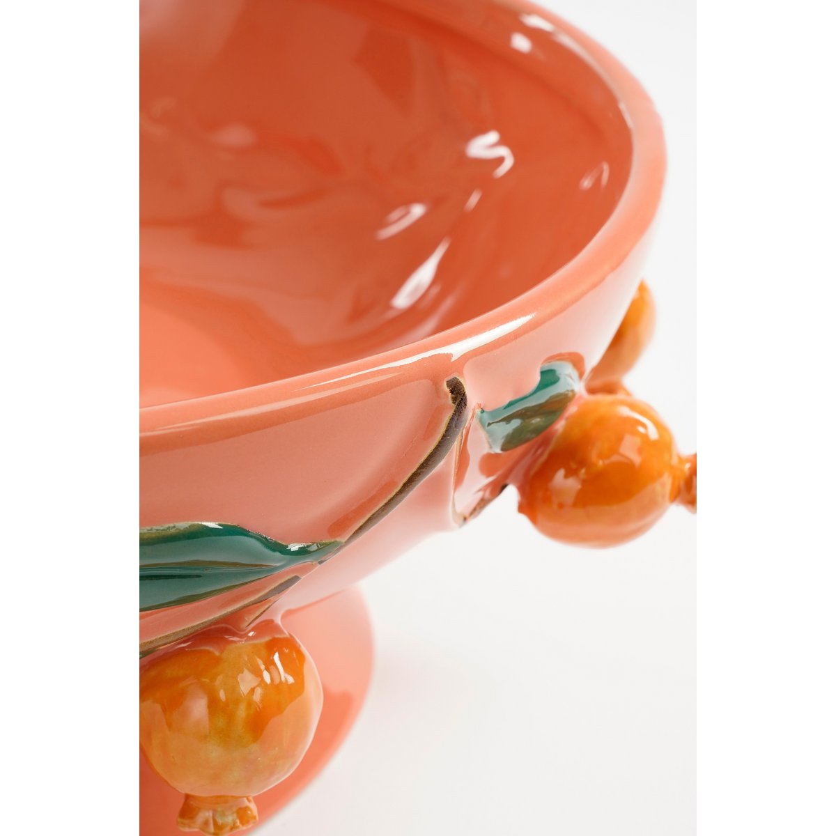 Melika Decoratie Schaal - H16 x Ø39 cm - Keramiek - Roze