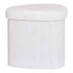 Medford Pouf - Wit, polyester/schuim/multiplex, 36,5x42.5x37,5 cm