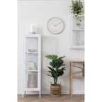 Hurricane Candle Holder - Grijs keramisch/glas, 16x16x25,5 cm