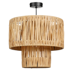 Elisa Hanglamp - H30 x Ø35 cm - Raffia - Lichtbruin