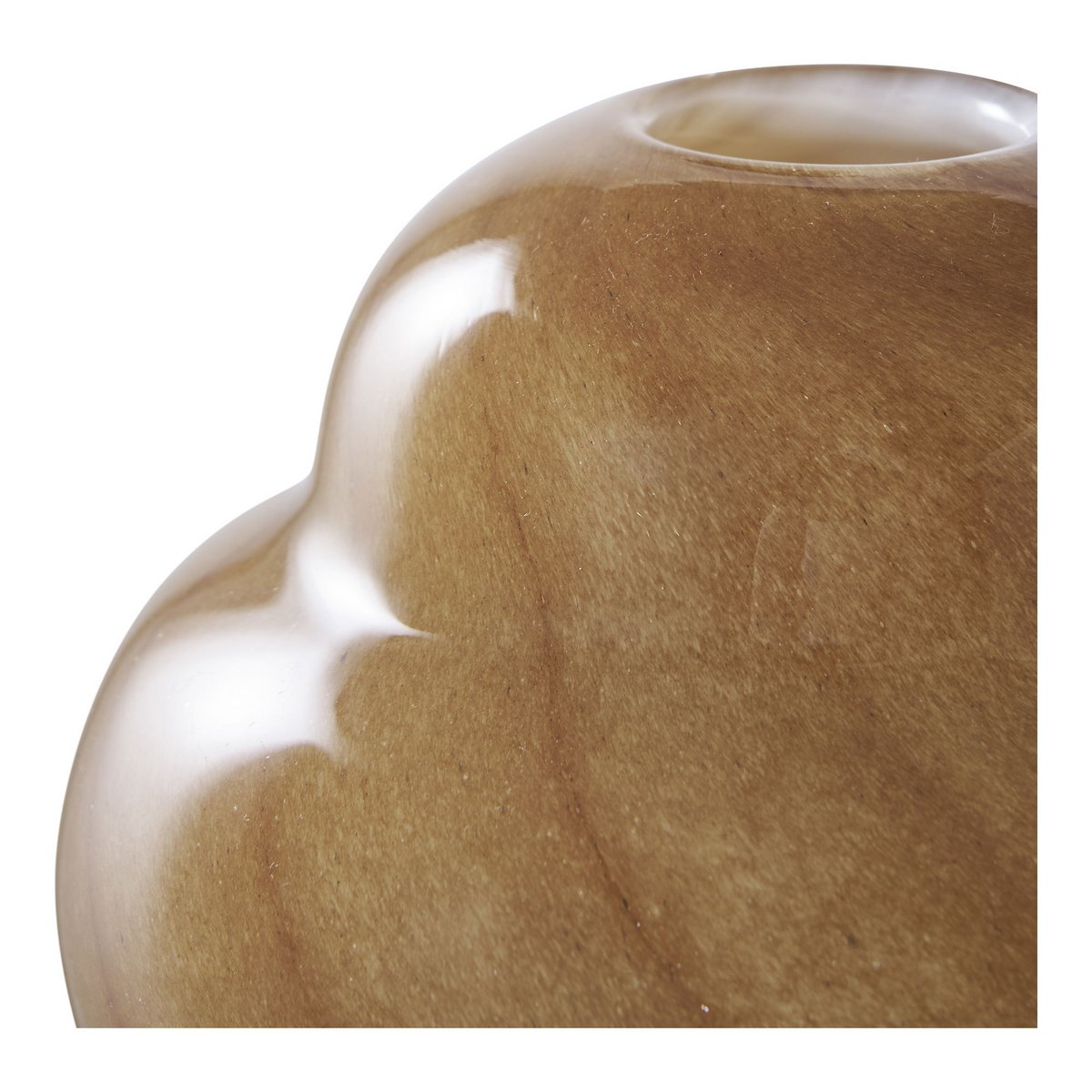 Vaas - Bruin, Glas, Ø16,5x17 cm