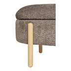 Branca Bench - Brown/Natural, polyester/schuim/multiplex, 98x41x48 cm