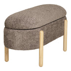 Branca Bench - Brown/Natural, polyester/schuim/multiplex, 98x41x48 cm