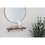 Luxor wandplank - Natuurlijk/zwart, MDF/Ash -fineer/metaal, 50x15x10 cm