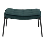 Glasgow Voetsteun - Fluweel, Groen - 61x41x36 cm