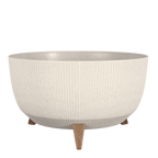 Doppio Bloempot op Poten - H22 x Ø47 cm - Polypropyleen - FSC Mix - Off White