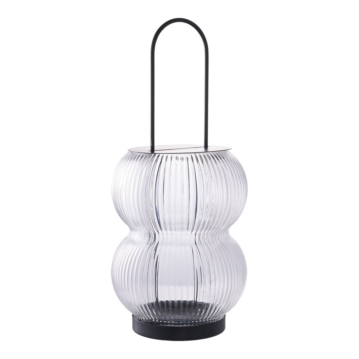 Lucena Lantaarn - Zwart, Metaal/Glas, 16x16x36 cm