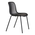 Branson Garden Chair - Zwart, stapelbaar, 55x46,5x82 cm - set van 4