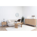 Nikko Side Board - Natural, MDF/Pine, 140x40x79 cm