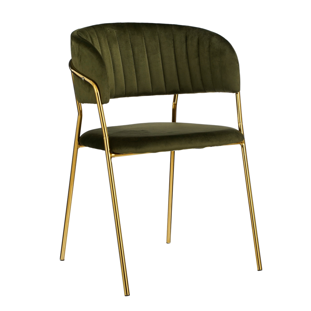 Moony Eetkamerstoel - Velvet - Donkergroen