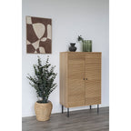 Vaas - Gerookt groen, glas, 21x12x26,5cm